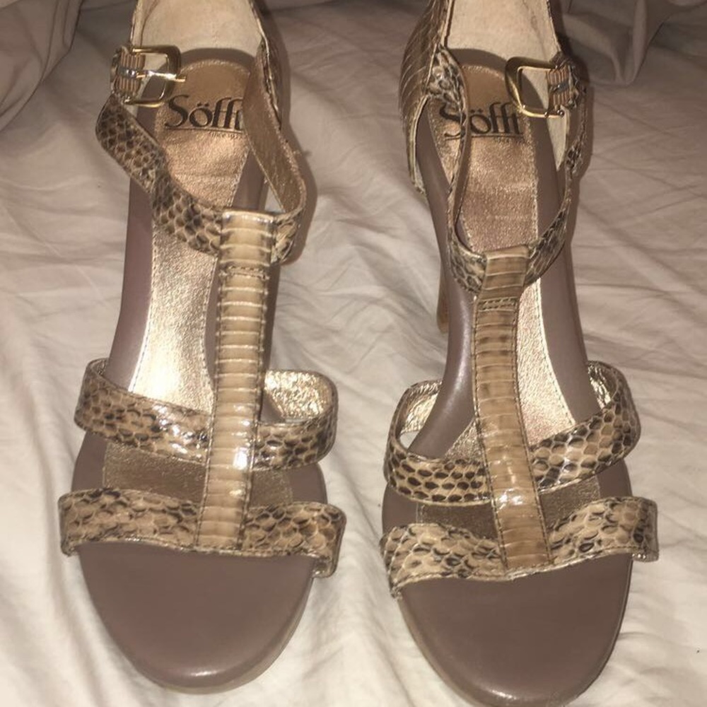 Snakeskin Sofft Heels